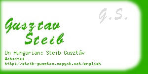 gusztav steib business card